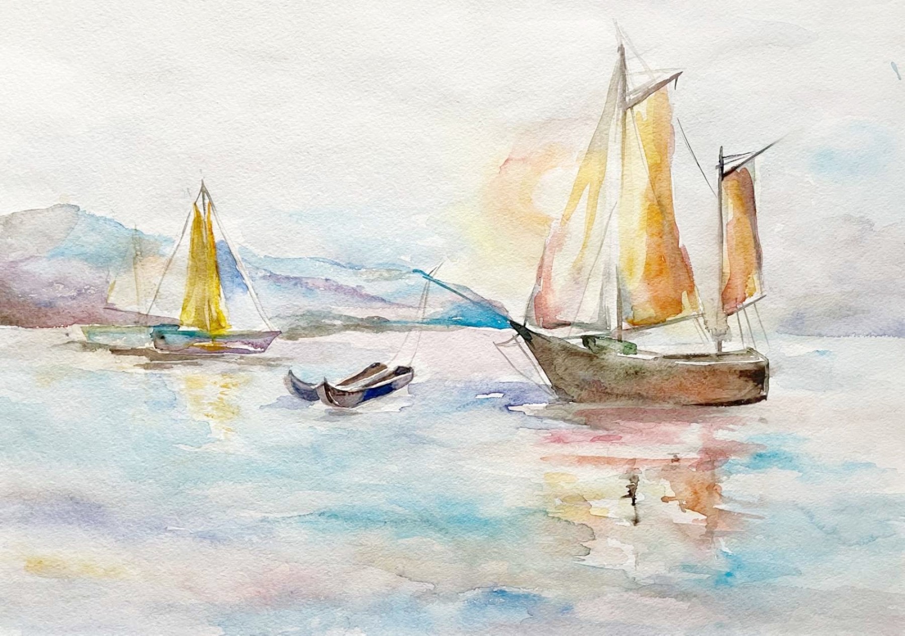 Picture Sails in the harbor ᐉ Apter Alexandra ᐉ online-gallery Molbert.