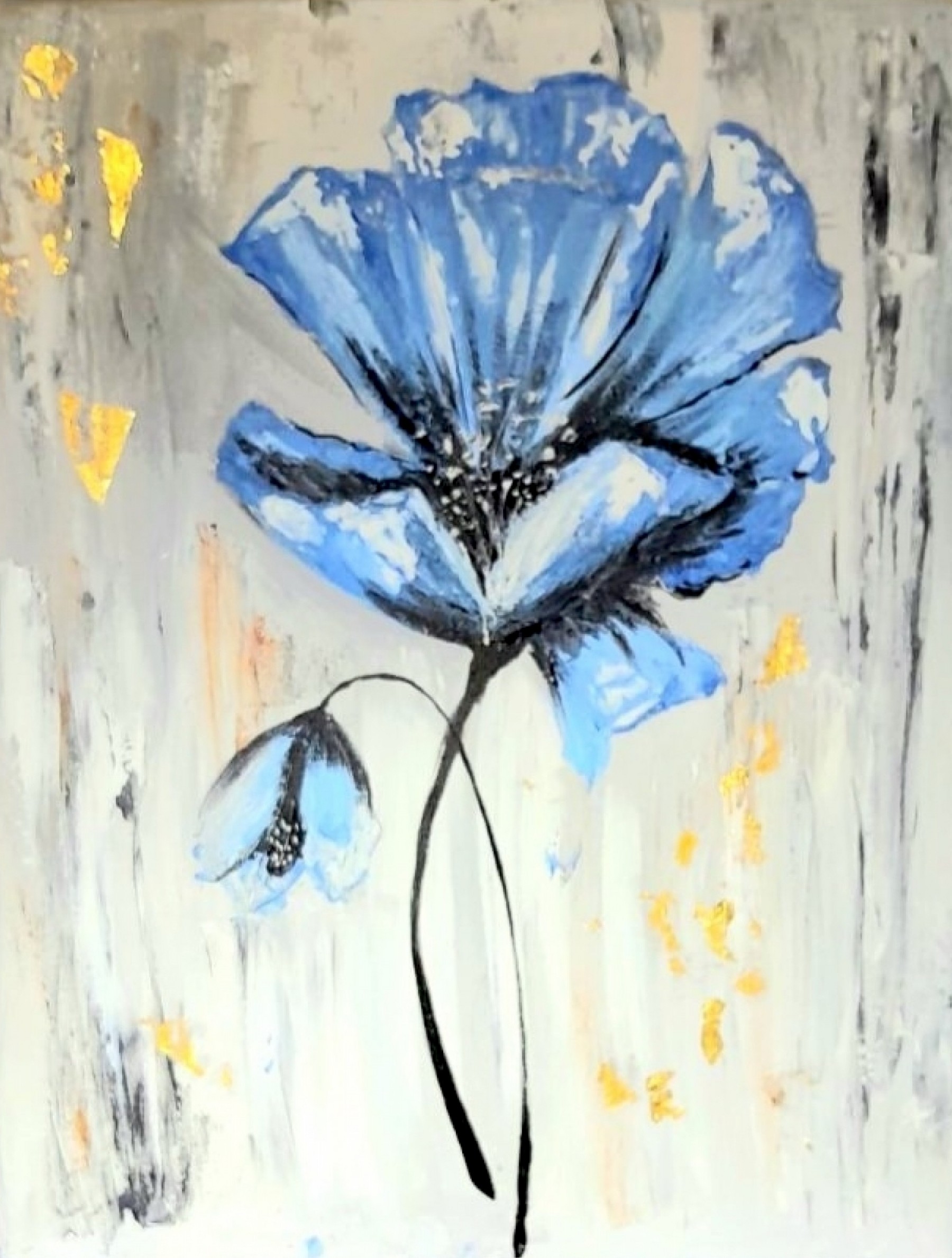 Картина Голубой цветок ᐉ Пох Богдана ᐉ онлайн-галерея Molbert.
