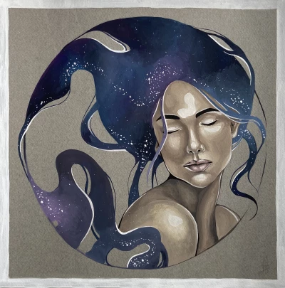 Woman with stars in her hair