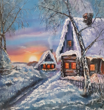 Зимний вечер на хуторе