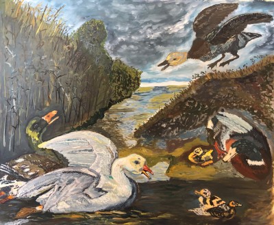 Гуси та качки. На тему Ян Стрейт 1660