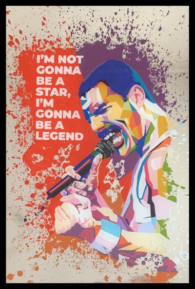 Painting in the mirror Legendary Freddie Mercury