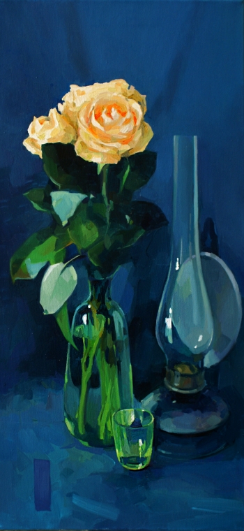 Glass and roses