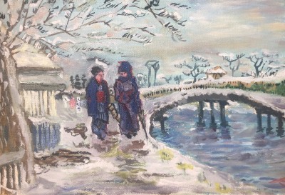 Зимняя прогулка на тему Кабаяши Киошика