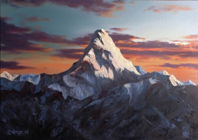Painting Everest - the top of the world 