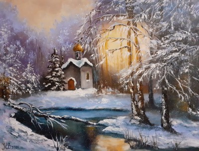 Chapel on a winter day