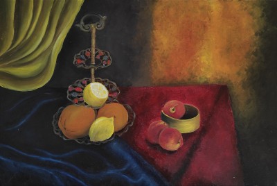 The still-life with peaches 