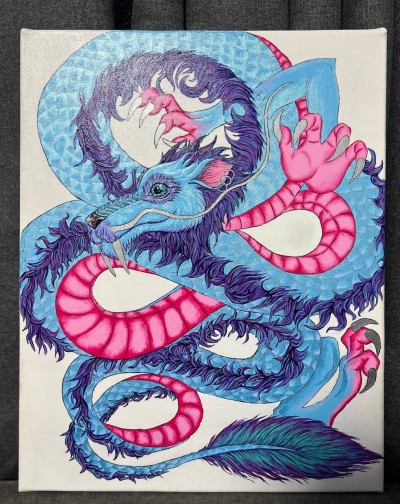 Chinese blue dragon