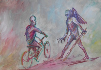 Велосипедист и ангел смерти