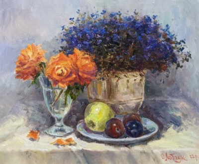 still life with roses