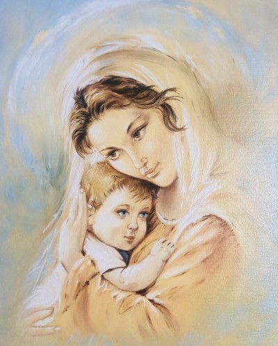 Pictures of Mary with a baby