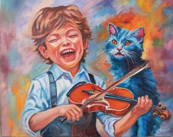 Music of living feelings, Violinist.