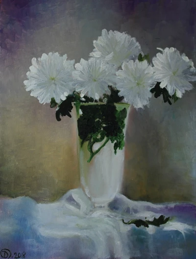 Білі хризантеми