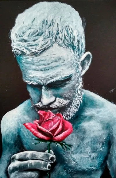 Man with a rose