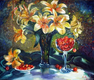 Lilies and Cherries