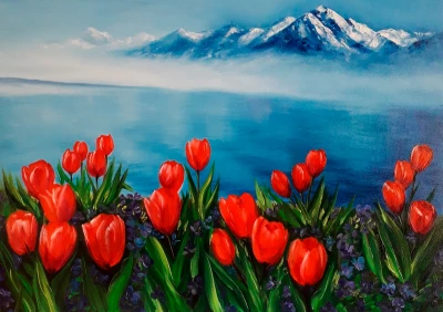 Tulips in the mountains