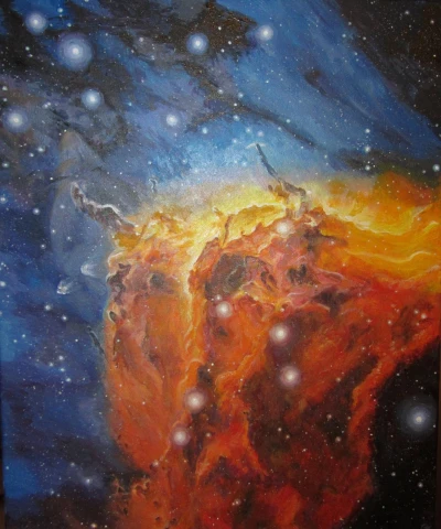 Space. Pelican Nebula
