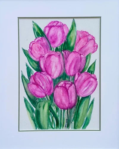 Мелодия весны - фиолетовые тюльпаны