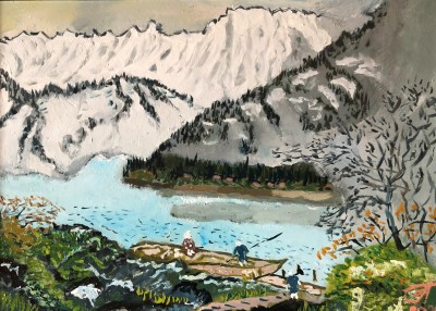 Варіація гірський пейзаж на тему Кеукей Кодзіма