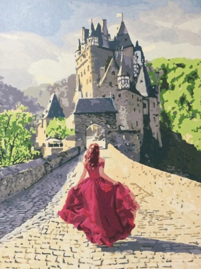girl near the castle