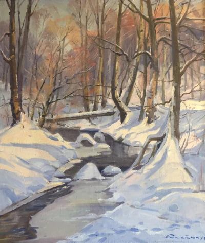 Winter Landscape, Mikhail Sapatyuk, 1984