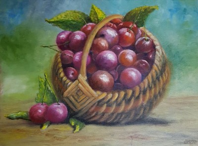 Basket of cherries 