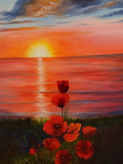 Poppies on the sea