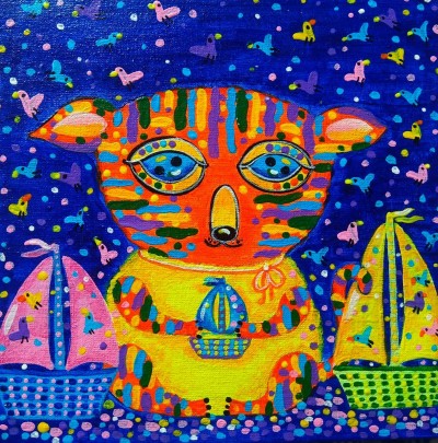 Tiger with sails