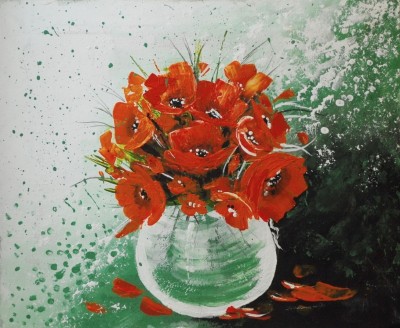 Poppies at the vase.