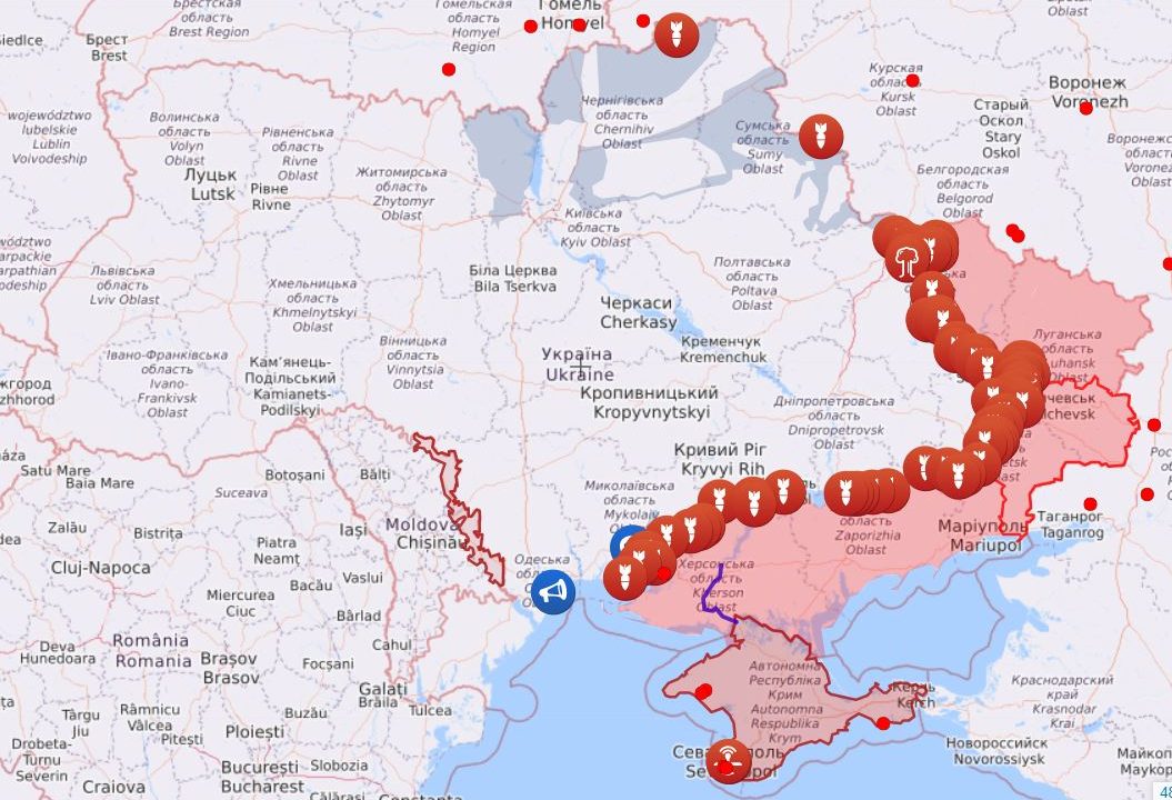 Карта бойових дій на сьогодні: лінія фронту України у серпні 2026
